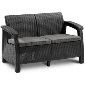 Sofa Keter Ogrodowa Ławka CORFU LOVE  Wypoczynkowa 2 osobowa na Taras Balkon 1 szt