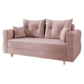 Sofa MIRJAN 24 rozkładana do salonu Zako 2 plusz pudrowy róż 1 szt.