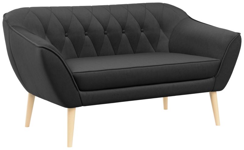 Sofa MKS Meble PIRS 2 ciemnoszary welwet 1szt.