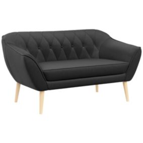 Sofa MKS Meble PIRS 2 ciemnoszary welwet 1szt.