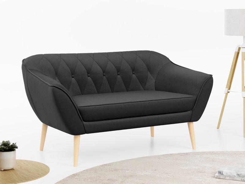 Sofa MKS Meble PIRS 2 ciemnoszary welwet 1szt.