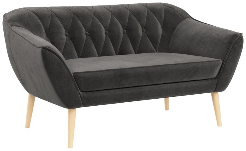 Sofa MKS Meble PIRS 2 ciemnoszary welwet 1szt.