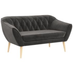 Sofa MKS Meble PIRS 2 ciemnoszary welwet 1szt.