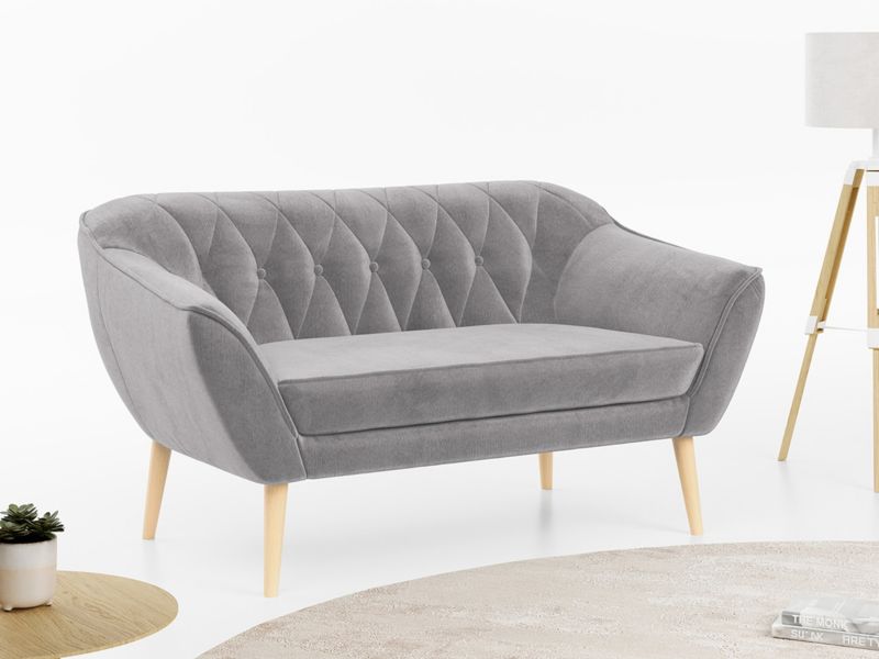 Sofa MKS Meble PIRS 2 jasnoszary welwet 1szt.