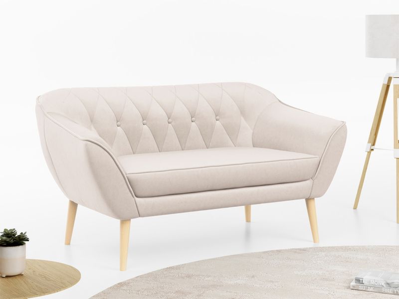 Sofa MKS Meble PIRS 2 kremowy welwet 1szt.