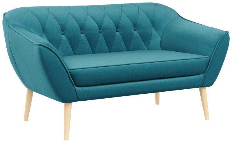 Sofa MKS Meble PIRS 2 turkusowy welwet 1szt.