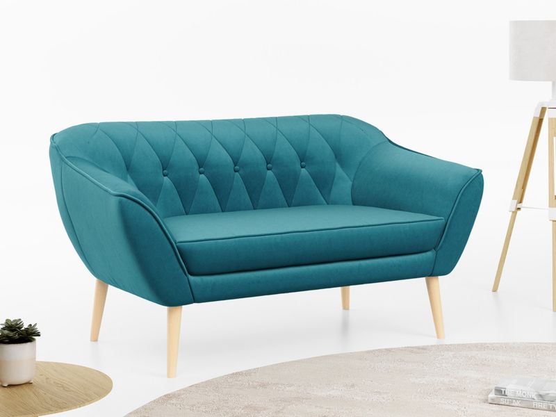 Sofa MKS Meble PIRS 2 turkusowy welwet 1szt.