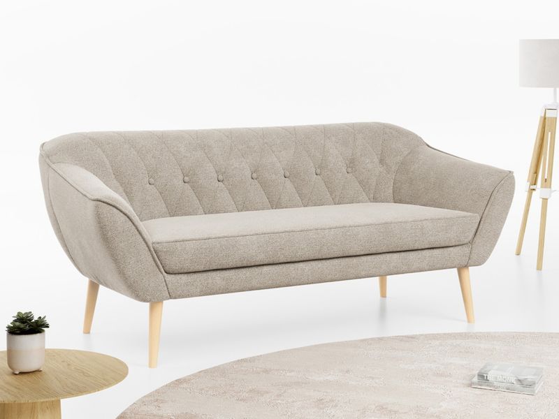 Sofa MKS Meble PIRS 3 beżowy struktura 1szt.
