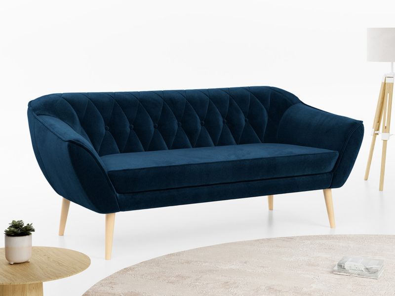 Sofa MKS Meble PIRS 3 ciemnoniebieski welwet 1szt.