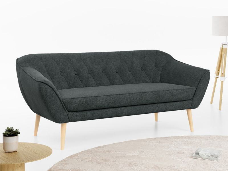 Sofa MKS Meble PIRS 3 ciemnoszary struktura 1szt.