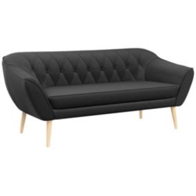 Sofa MKS Meble PIRS 3 ciemnoszary welwet 1szt.
