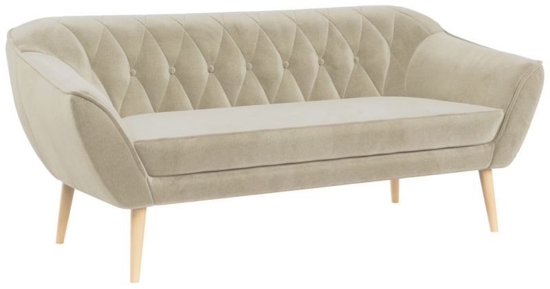 Sofa MKS Meble PIRS 3 kremowy welwet 1szt.