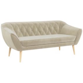 Sofa MKS Meble PIRS 3 kremowy welwet 1szt.