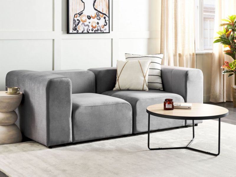 Sofa modułowa 2-osobowa welurowa szara Falsterbo 1 szt.