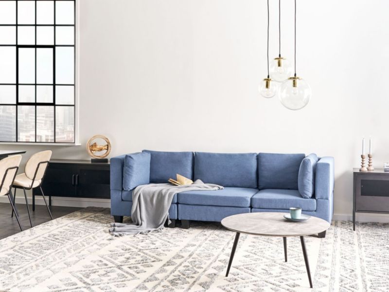 Sofa modułowa 3-osobowa niebieska Unstad 1 kpl