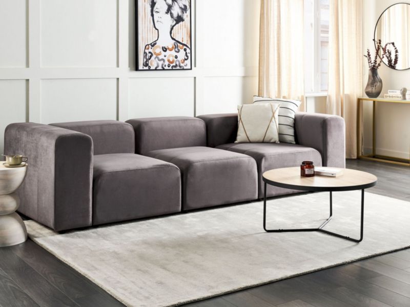 Sofa modułowa 3-osobowa welurowa ciemnoszara Falsterbo 1 szt.
