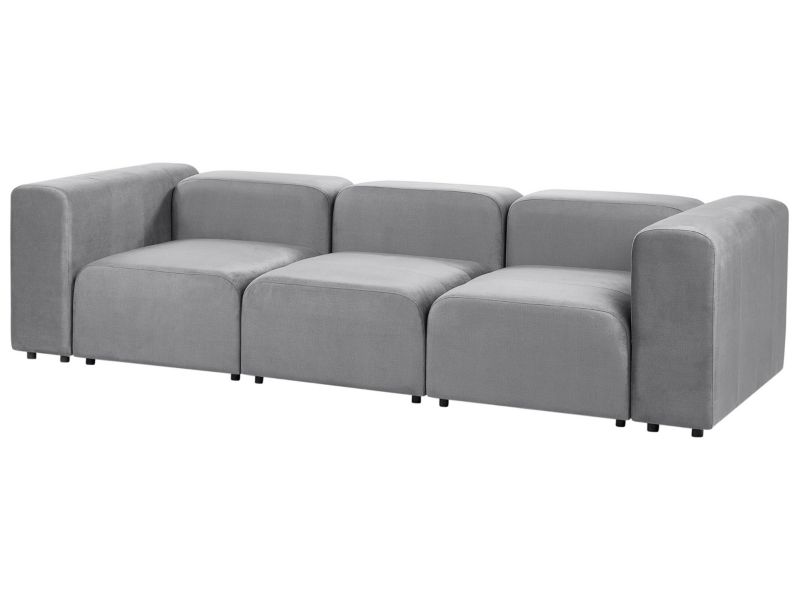 Sofa modułowa 3-osobowa welurowa szara Falsterbo 1 szt.