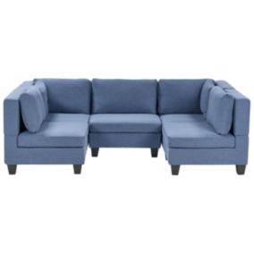 Sofa modułowa 5-osobowa niebieska Unstad 1 kpl