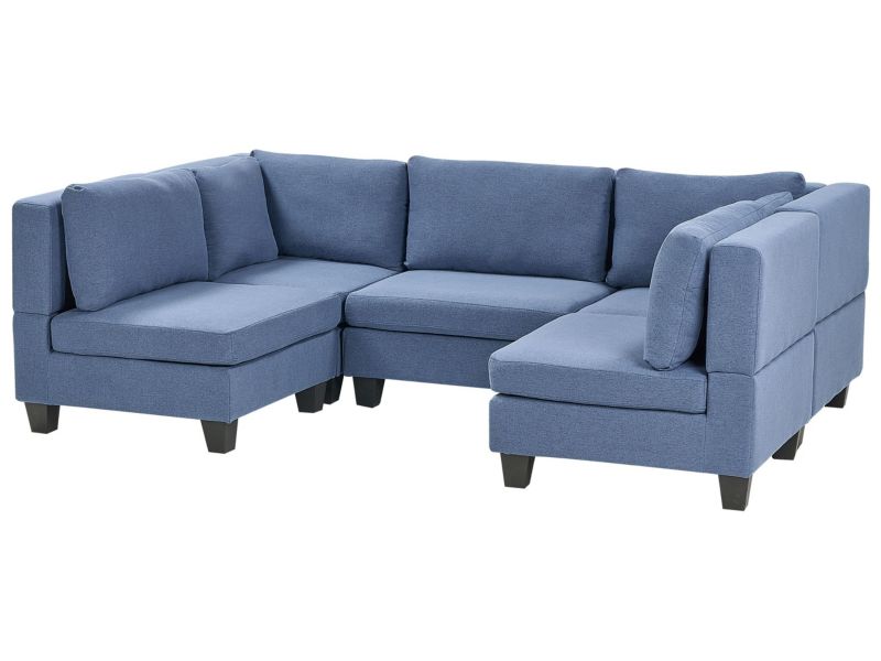 Sofa modułowa 5-osobowa niebieska Unstad 1 kpl
