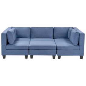 Sofa modułowa 5-osobowa z otomaną niebieska Unstad 1 kpl