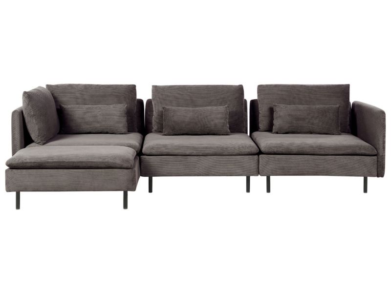 Sofa modułowa Egeris Ciemnobrązowy Prawostronny 1 kpl