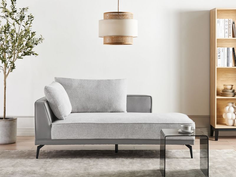 Sofa modułowa Myken Jasnoszary dla 3 osób Lewostronny 1 szt.