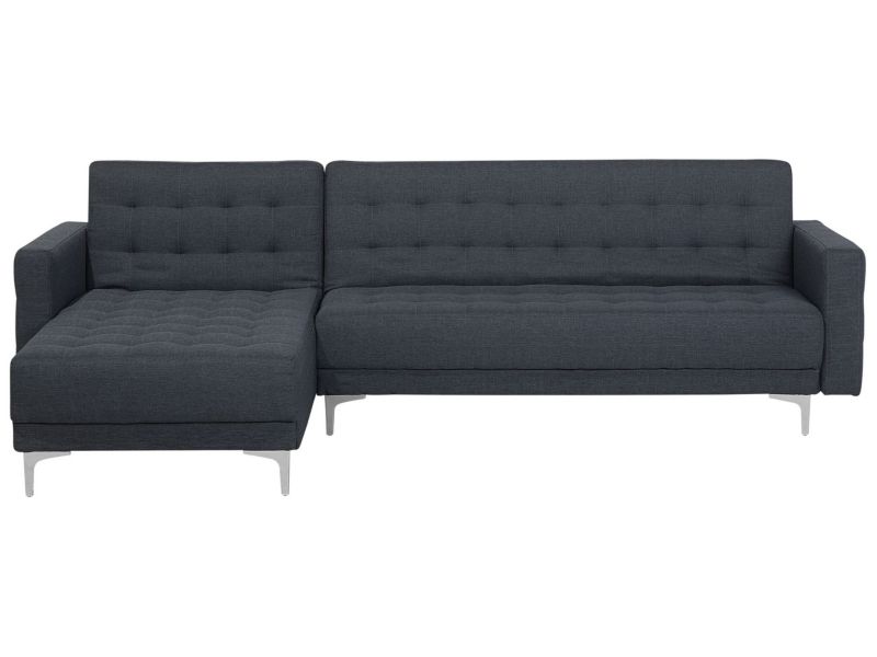 Sofa narożna Aberdeen Ciemnoszary Tkanina Prawostronny 1 szt.