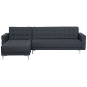 Sofa narożna Aberdeen Ciemnoszary Tkanina Prawostronny 1 szt.