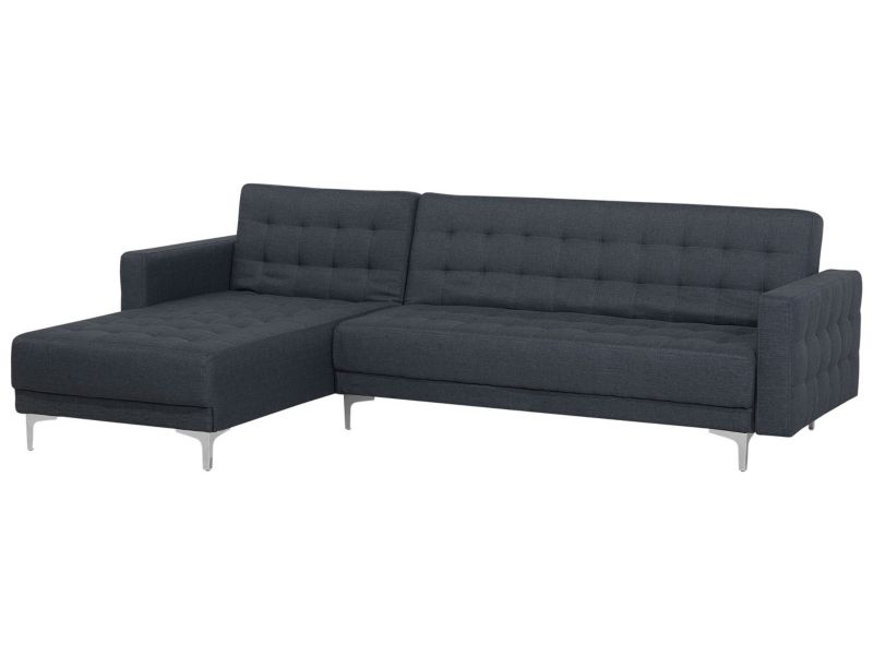 Sofa narożna Aberdeen Ciemnoszary Tkanina Prawostronny 1 szt.