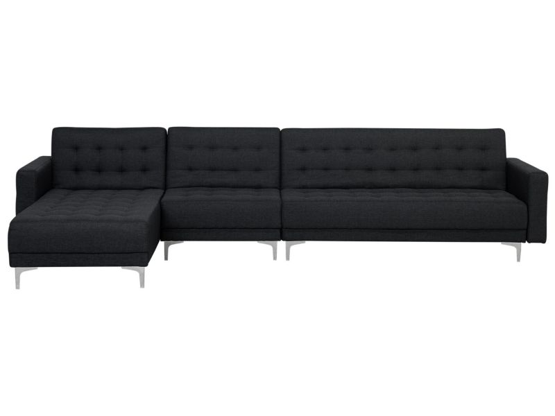 Sofa narożna Aberdeen Grafitowy Tkanina Prawostronny 1 szt.