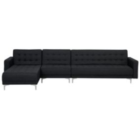 Sofa narożna Aberdeen Grafitowy Tkanina Prawostronny 1 szt.