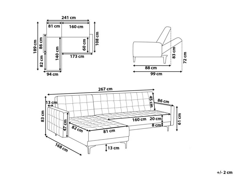 Sofa narożna Aberdeen Różowy Welur Prawostronny 1 szt.