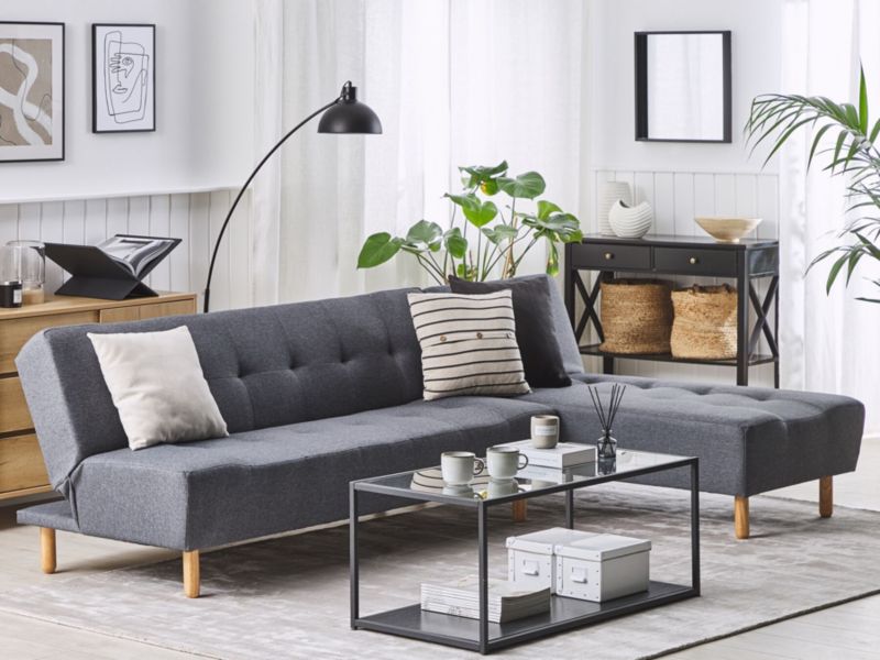 Sofa narożna lewostronna Alsten  Ciemnoszary Lewostronny 1 szt.