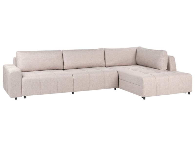 Sofa narożna lewostronna Innvik Jasnobrązowy Tkanina Lewostronny 1 szt.
