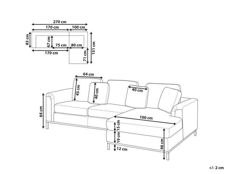 Sofa narożna lewostronna Oslo Ciemnozielony Welur Lewostronny 1 szt.