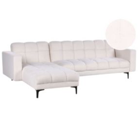 Sofa narożna prawostronna Alnes Boucle Biały Prawostronny 1 szt.