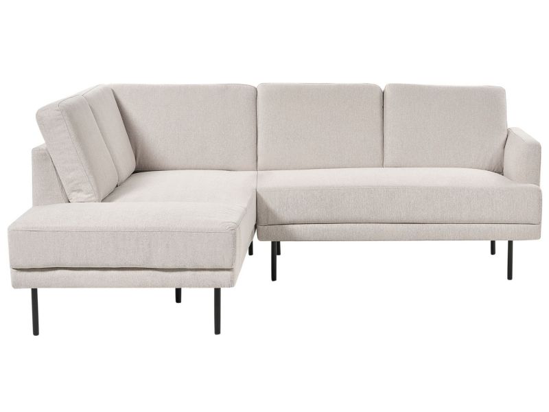 Sofa narożna prawostronna Breda  Jasnobeżowy Prawostronny 1 szt.