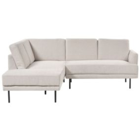 Sofa narożna prawostronna Breda  Jasnobeżowy Prawostronny 1 szt.