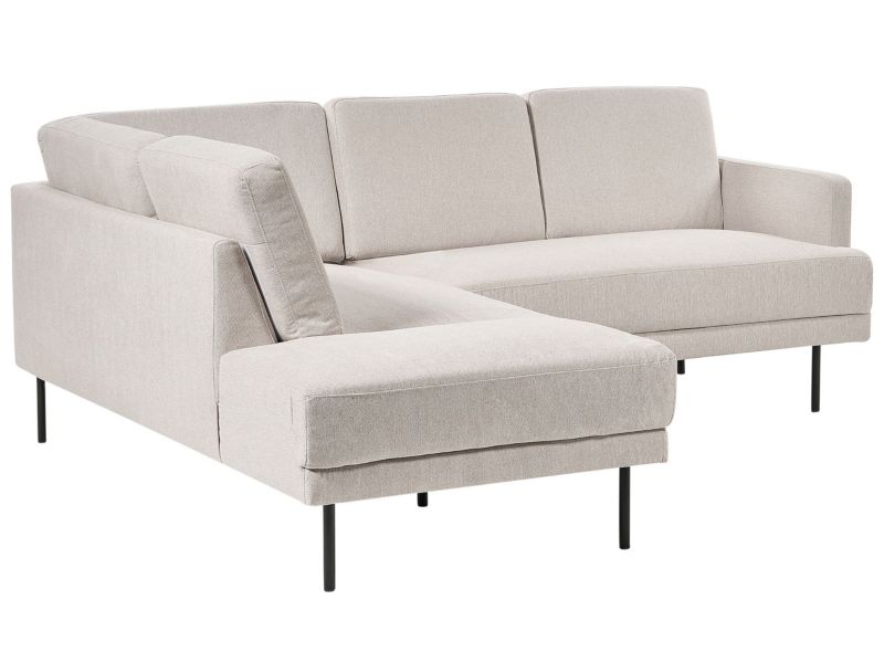 Sofa narożna prawostronna Breda  Jasnobeżowy Prawostronny 1 szt.