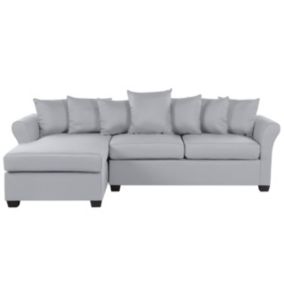 Sofa narożna prawostronna Vikna Jasnoszary Tkanina Prawostronny 1 szt.
