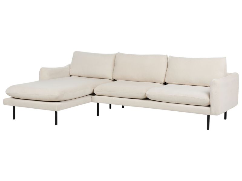 Sofa narożna prawostronna Vinterbro Jasnobeżowy Tkanina Prawostronny 1 szt.
