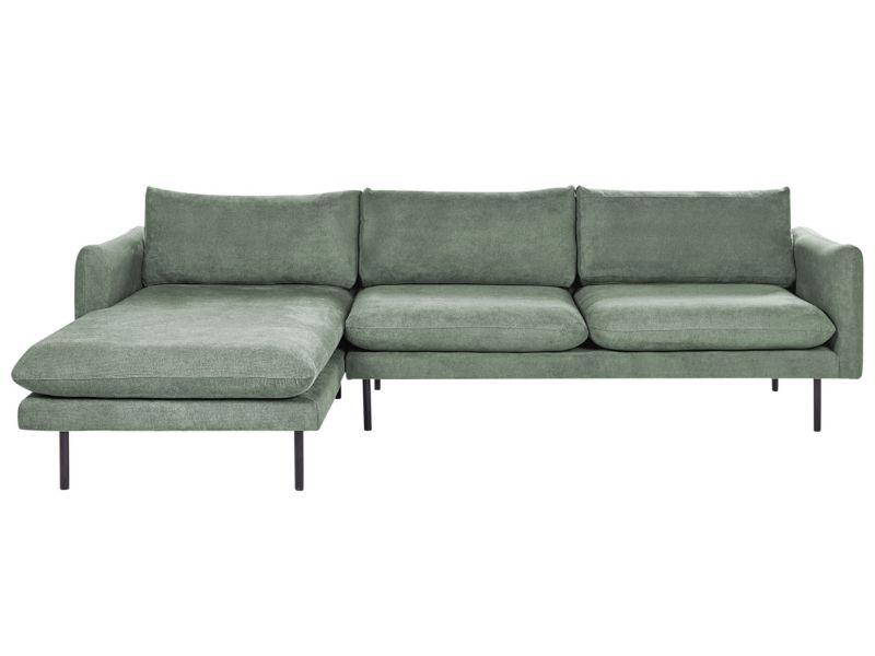 Sofa narożna prawostronna Vinterbro Jasnozielony Tkanina Prawostronny 1 szt.