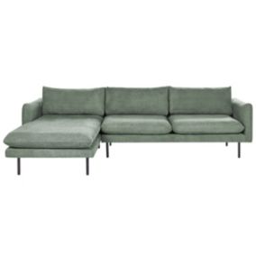 Sofa narożna prawostronna Vinterbro Jasnozielony Tkanina Prawostronny 1 szt.