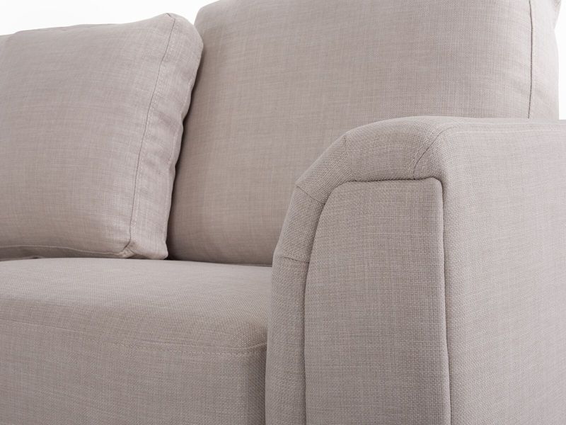 Sofa narożna prawostronna z otomaną Oslo  Beżowy Prawostronny 1 kpl