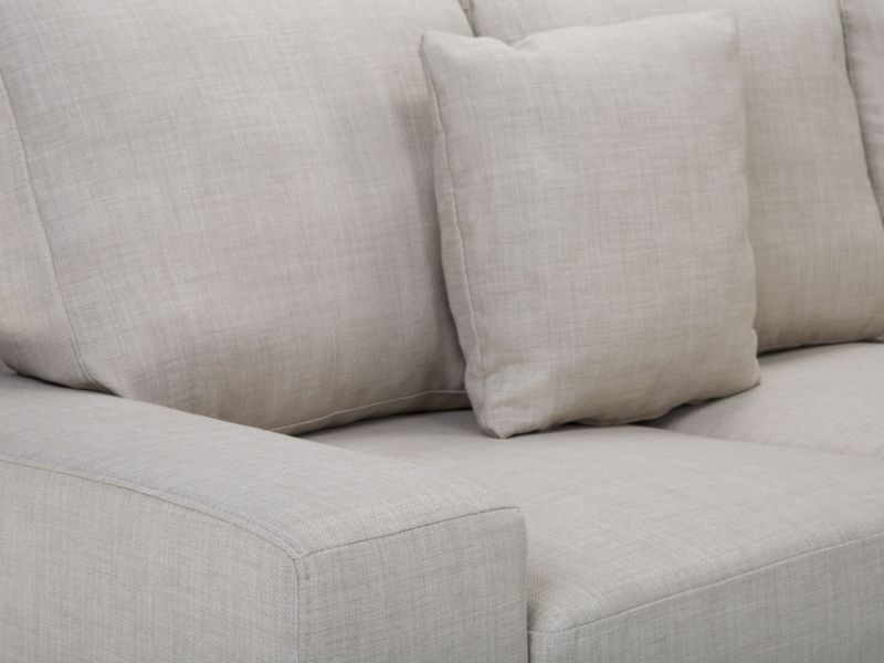 Sofa narożna Stockholm Beżowy Tkanina Prawostronny 1 szt.