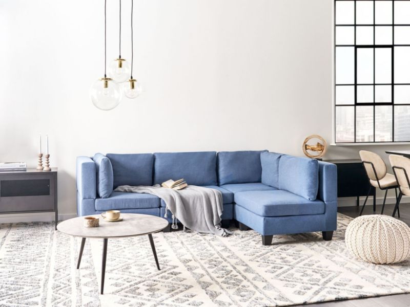 Sofa narożna Unstad  Niebieski Lewostronny 1 kpl
