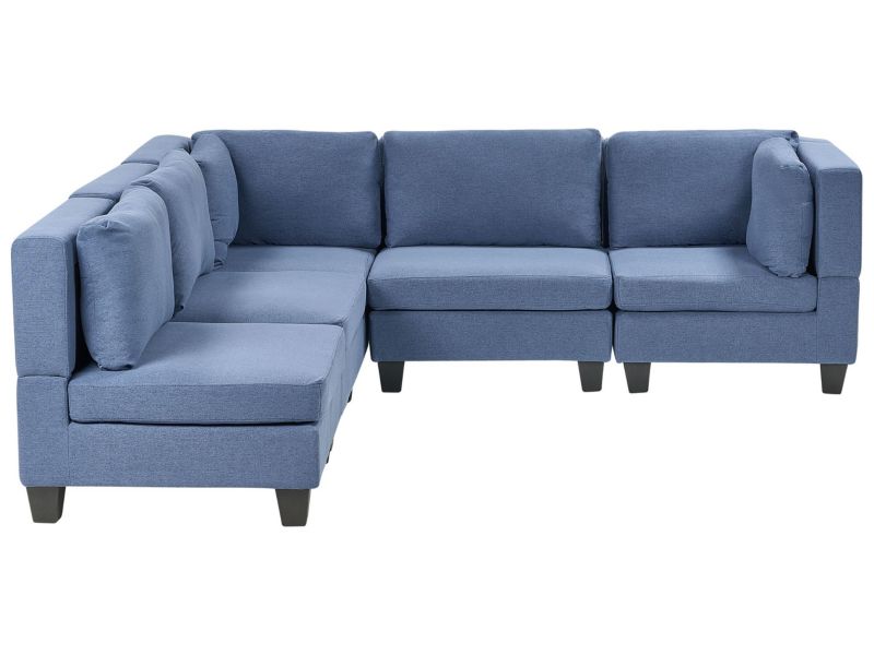 Sofa narożna Unstad  Niebieski Prawostronny 1 kpl