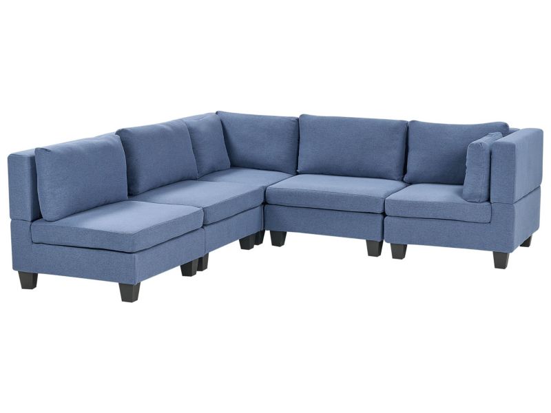Sofa narożna Unstad  Niebieski Prawostronny 1 kpl