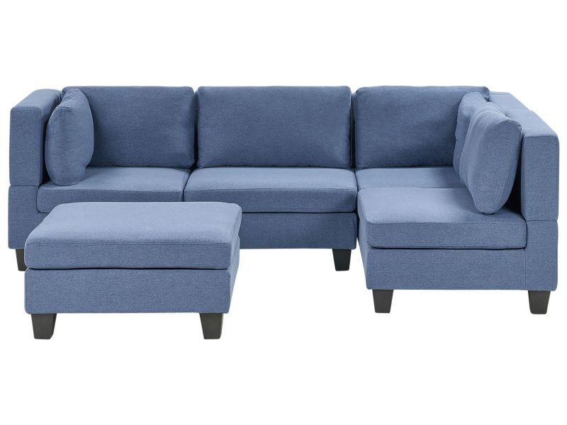 Sofa narożna z otomaną Unstad  Niebieski Lewostronny 1 kpl