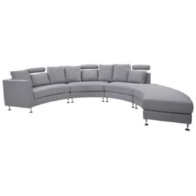 Sofa półokrągła 7-osobowa modułowa jasnoszara Rotunde 1 szt.